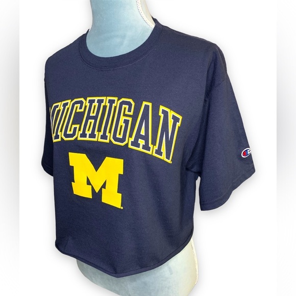 CHAMPION Michigan Wolverines Crop Top Size Small - Picture 3 of 4